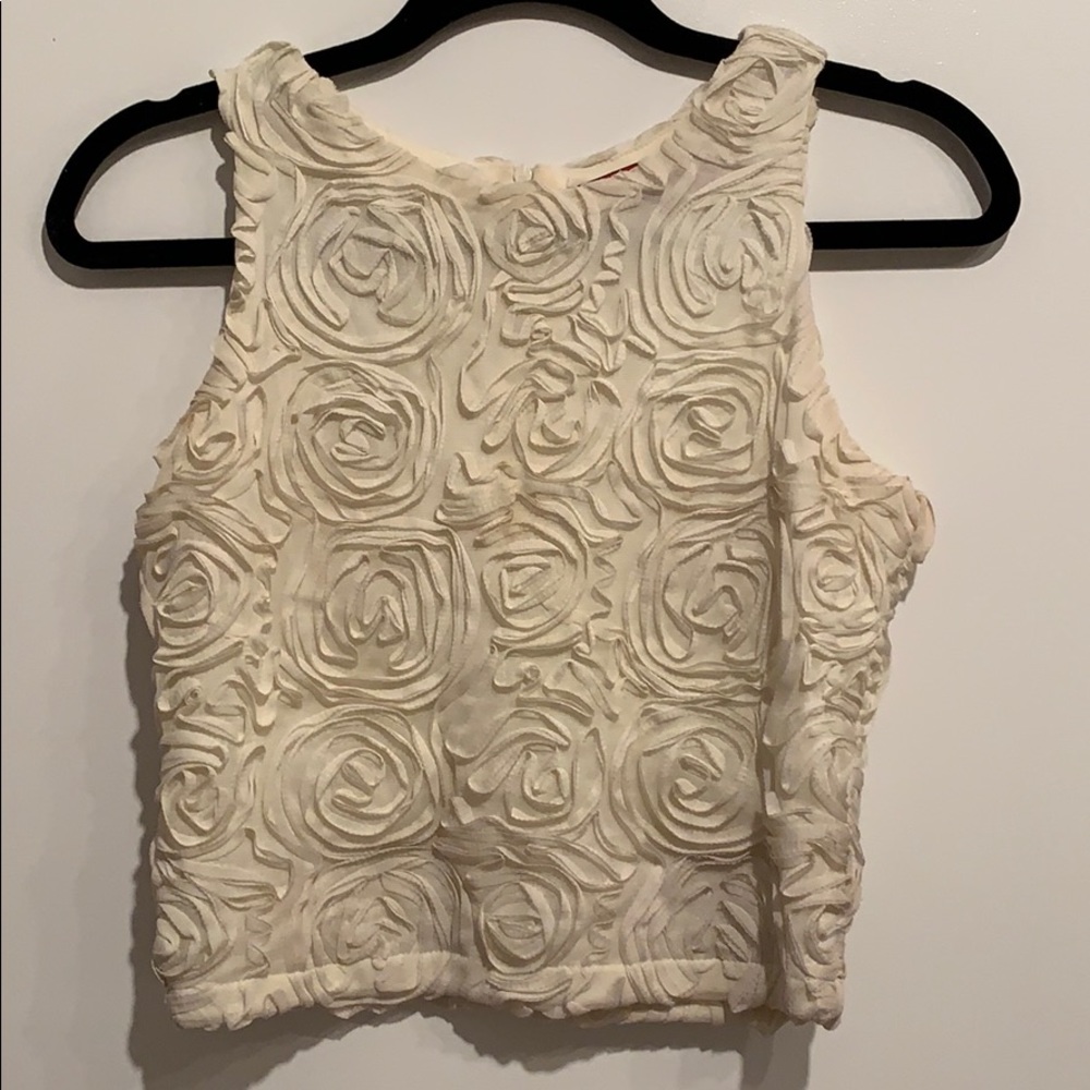 Cream Crop Top